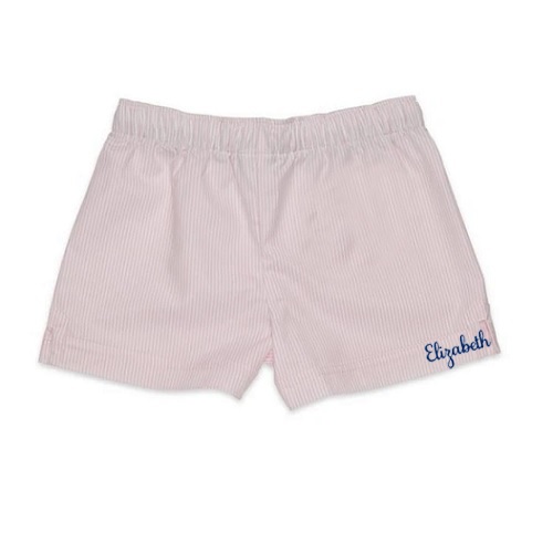 Claridge + King The Boxer Short in Pink Powder Stripe