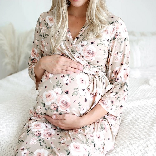 Posh Peanut Sienna Floral Mommy Robe