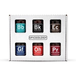 Spiceology Steak Lovers Flavors Variety Pack – 6 Mini Rub Jars
