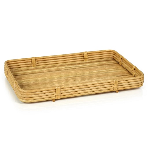 Zodax Avalon Rattan Serving Tray - Natural