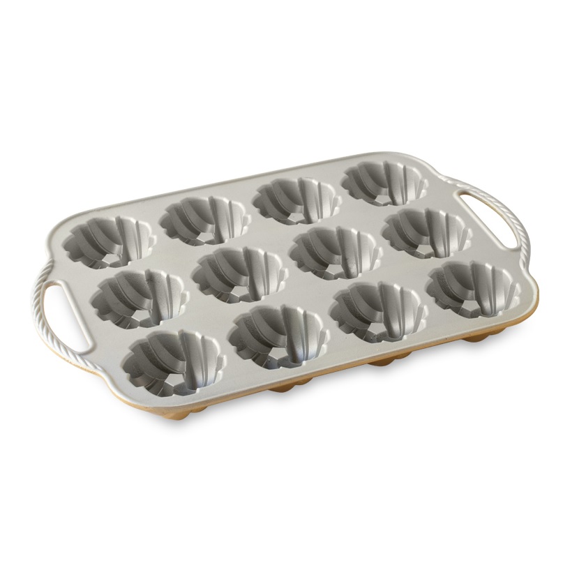 Nordic Ware NW 95577 75th Anniversary Braided Rope Bundt Cake Pan, Gold 12  Cup Capacity