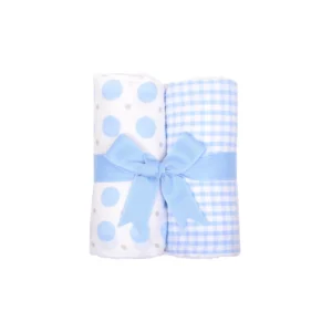 3 Marthas Blue Elephant Set of Two Burps