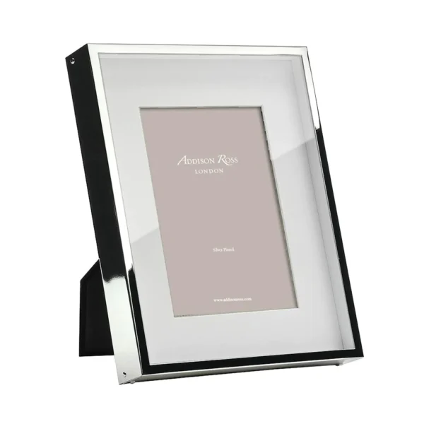Addison Ross Silver Plated Box 4x6 Frame with White Mount