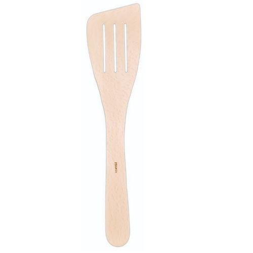 Pacific Merchants Beechwood Extra Curved Slotted Spatula