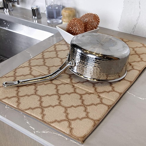 Biscotti Trellis Reversible Ultra Absorbent Kitchen Drying Mat