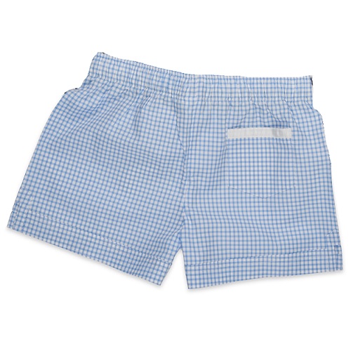 Claridge + King Baby Blue Check Boxer Shorts