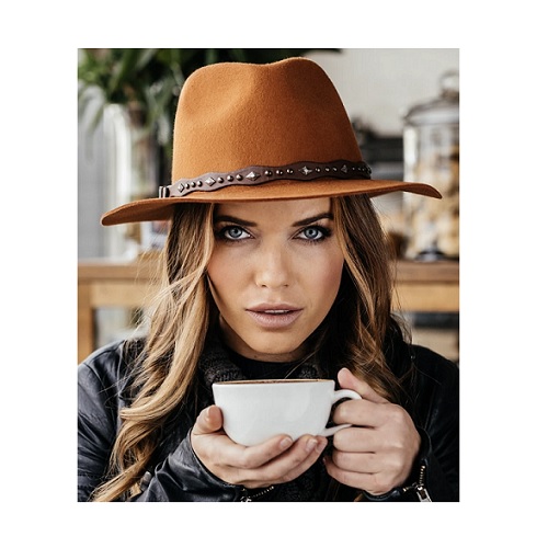 Gigi Ladies Felt Safari Hat - Rust