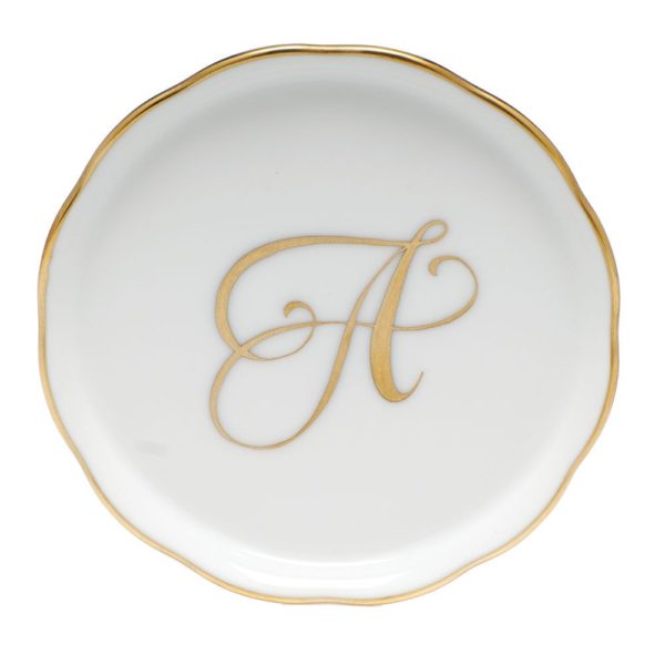 Herend Coaster With Monogram