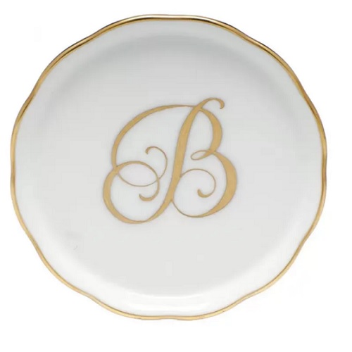 Herend Coaster With Monogram