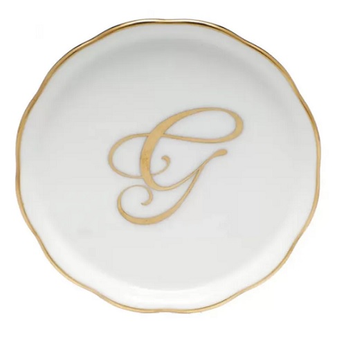 Herend Coaster With Monogram