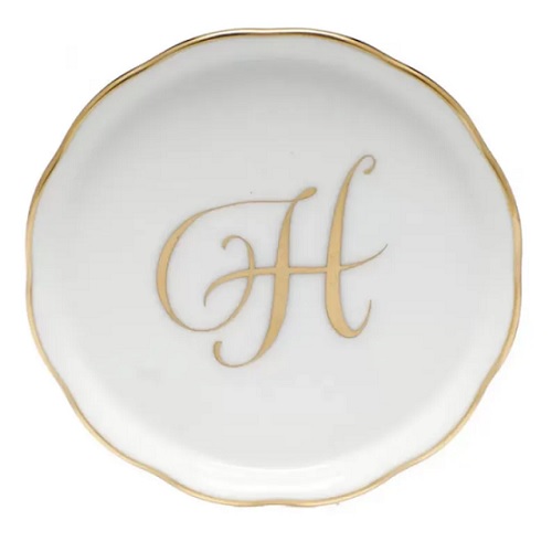 Herend Coaster With Monogram