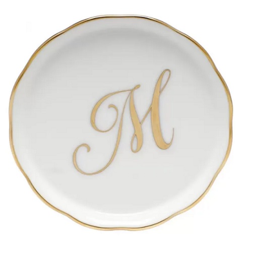 Herend Coaster With Monogram