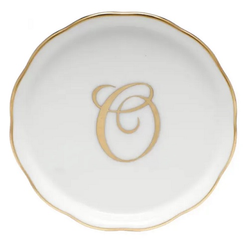 Herend Coaster With Monogram