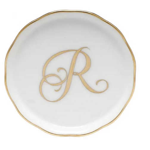 Herend Coaster With Monogram