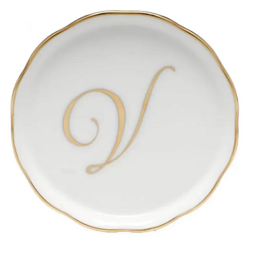 Herend Coaster With Monogram