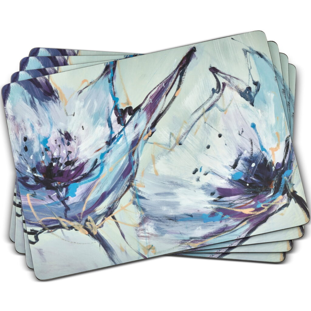 Pimpernel Blooms in Lilac Placemats Set