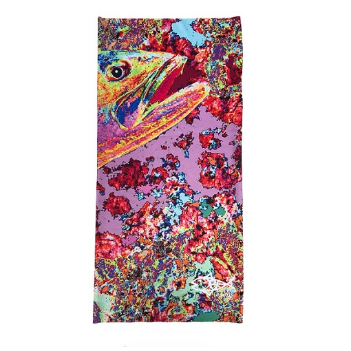 BEAfish Pink/Red Speckled Trout Neck Gaiter  