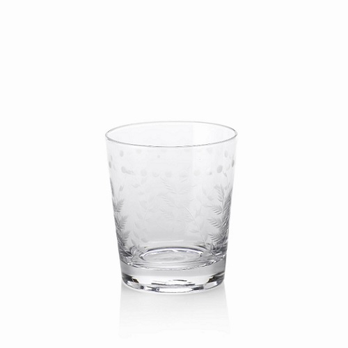 Zodax Spring Leaves Double Old Fashioned Glass