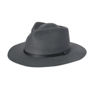 Goodwin Unisex Wide Brim Felt Fedora - Steel