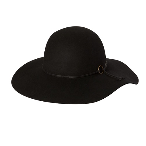 Ladies Wide Brim Forever After Hat - Black