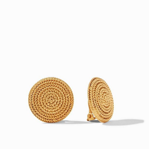 Julie Vos Windsor Clip Earrings - Gold