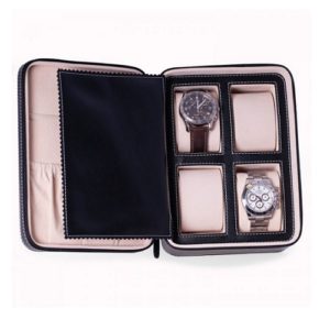 Bey Berk Leather Watch/Accessory Case - Black