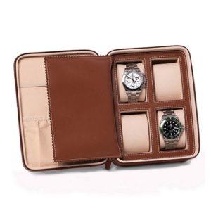 Bey Berk Leather Watch/Accessory Case - Brown