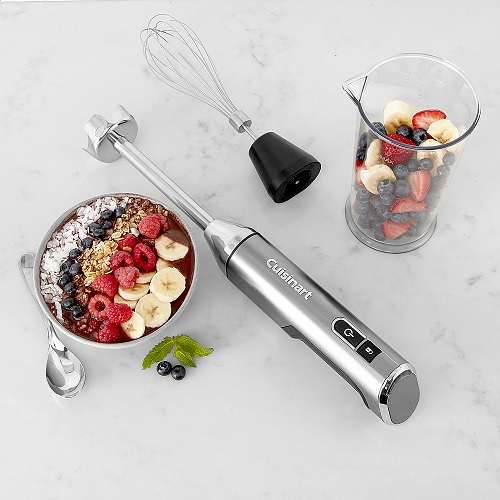 Cordless Immersion Blender: 4-In-1 Cordless Hand Blender Rechargeable,  21-Speed