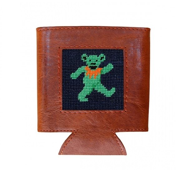 Smathers & Branson Dancing Bear Needlepoint Can Cooler
