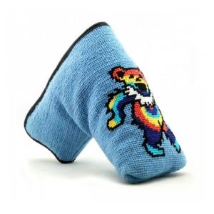 Dancing Bear Tie Dye Needlepoint Putter Headcover