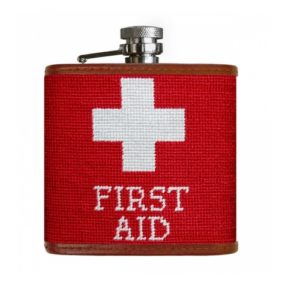 Smathers & Branson First Aid Needlepoint Flask