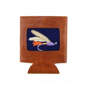Smathers & Branson Fishing Fly Needlepoint Can Cooler