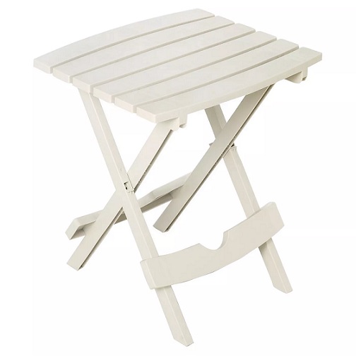 Adams Quick Fold Side Table - White