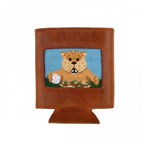 Smathers & Branson Gopher Golf Needlepoint Can Cooler