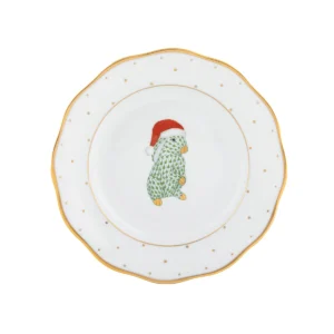 Herend Santa Bunny Dessert Plate