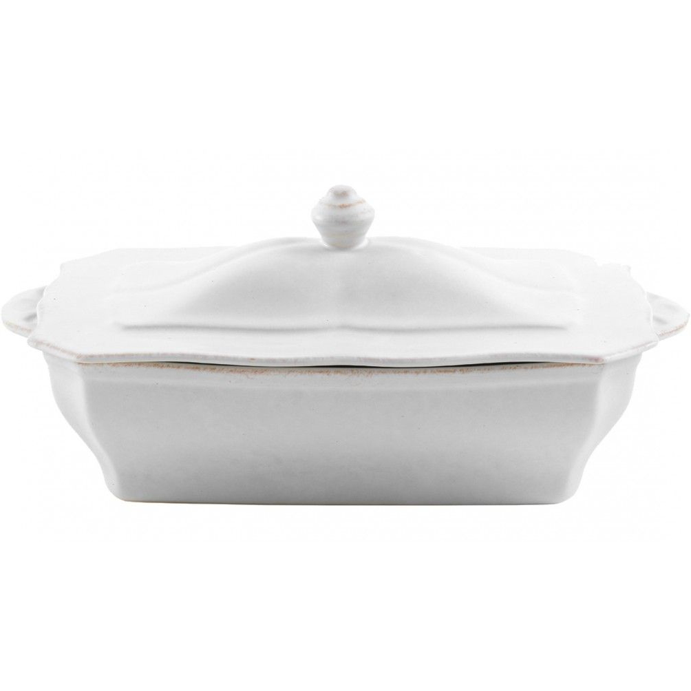 Impressions Covered Rectangle Casserole - White