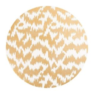 Modern Moiré Round Lacquer Placemat in Gold