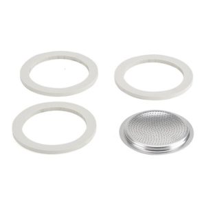 Bialetti Moka Replacement Gasket and Filter For 3 Cup Espresso Maker  