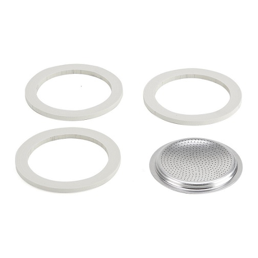 Bialetti Moka Replacement Gasket and Filter For 3 Cup Espresso Maker