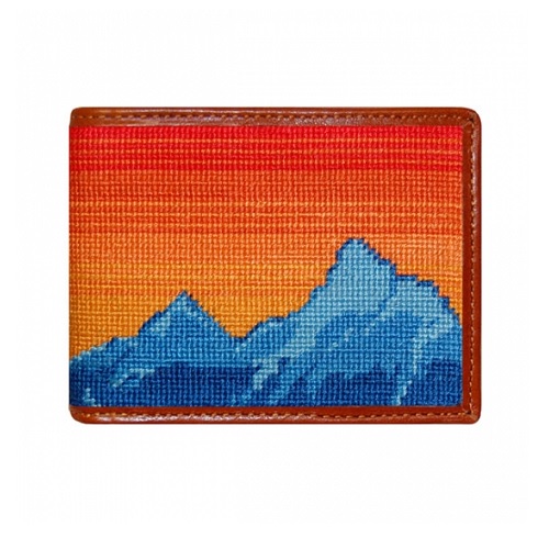 Mountain Sunset Needlepoint Bi-Fold Wallet