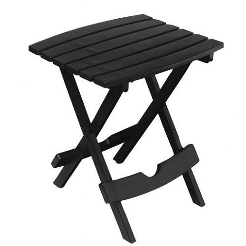 Adams Quick Fold Side Table - Black