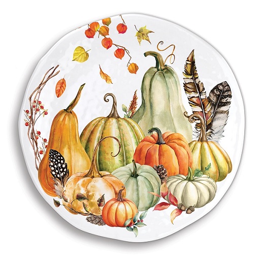 Michel Design Sweet Pumpkin Melamine Large Round Platter