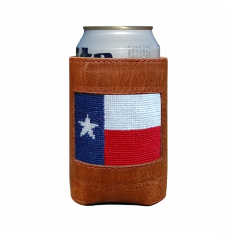 Smathers & Branson Texas Flag Needlepoint Can Cooler