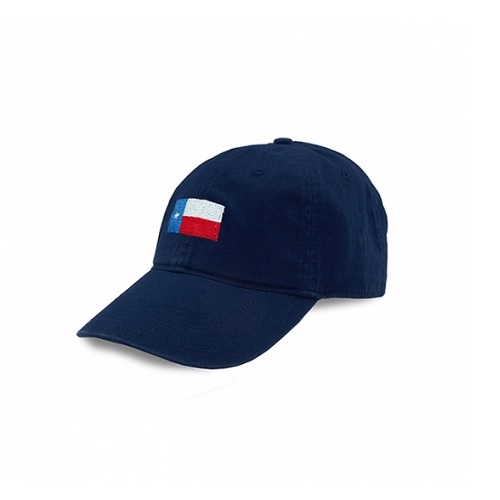 Smathers & Branson Texas Flag Needlepoint Hat (Navy)