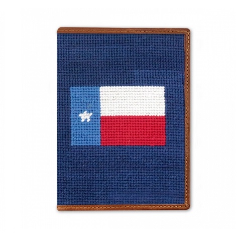 Smathers & Branson Texas Flag Needlepoint Passport Case