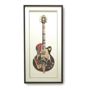 Two's Company TC Guitar Paper Collage Wall Art