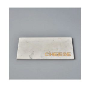 White Marble & Gold Cheese Board