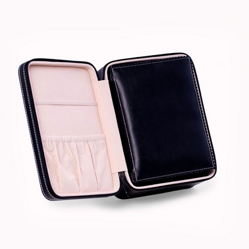 Bey Berk Leather Watch/Accessory Case - Black