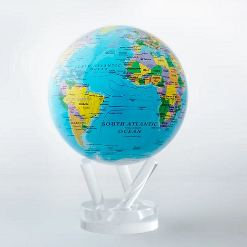 Mova 6" Political Map Globe - Blue