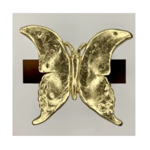 Southern Tribute Gold Leaf Butterfly Napkin Ring Set/4